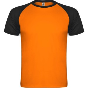 Roly Indianapolis rvid ujj uniszex sportpl, fluor orange, solid black
