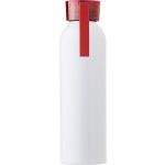 Alumínium palack, 650 ml, fehér/piros (9303-08)