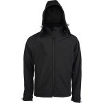 Kariban frfi kapucnis softshell dzseki, Black (KA413BL)