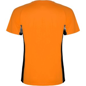 Shanghai rvid ujj frfi sportpl, fluor orange, solid black (T-shirt, pl, kevertszlas, mszlas)