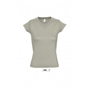 Sols Moon V-nyak ni pl, Khaki (T-shirt, pl, 90-100% pamut)