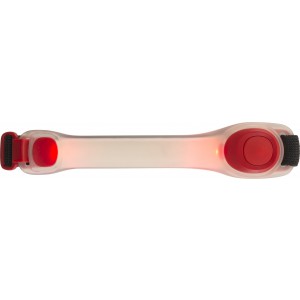 Villogó LED-es szilikon karpánt, piros (sportszer)
